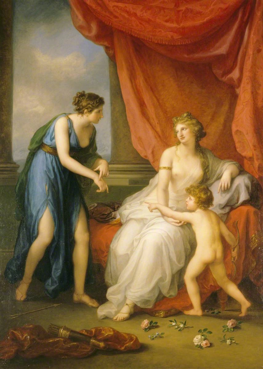 Angelika Kauffmann - Eufrosina si lamenta con Venere della ferita causata dal dardo di Cupido, National Trust